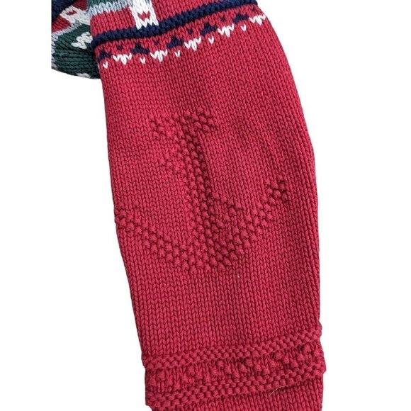 VINTAGE Nautica Fair Isle Anchor Mock Neck Men's Sweater Size L - Picture 6 of 9